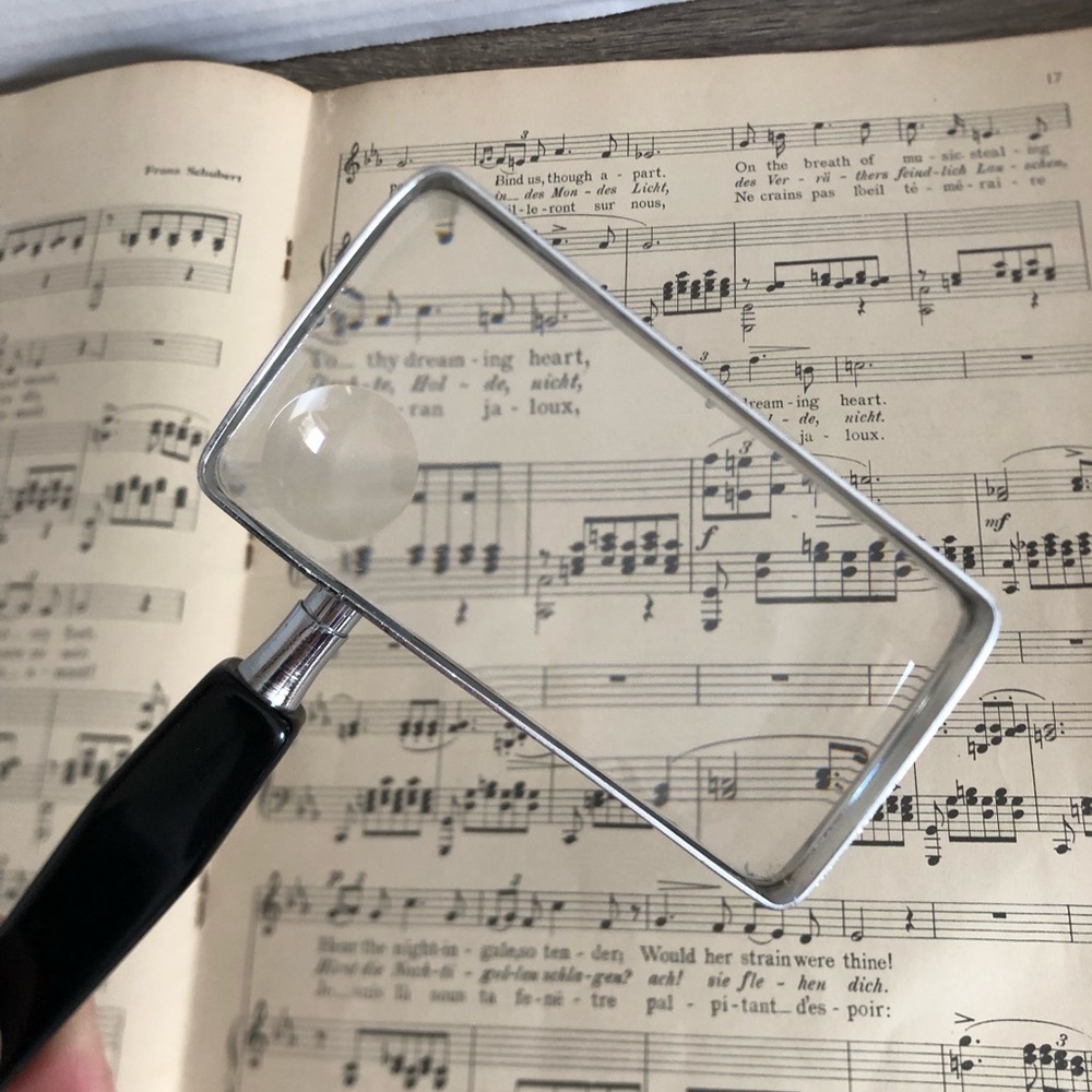 Vtg Rectangular Hand Magnifier - Japan Made - Picture 2 of 9